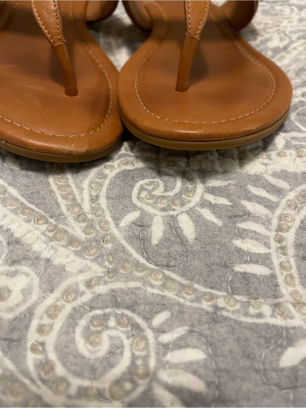 Tory Burch Marsden style Flat Thong Sandal in Tan 6.5 - Picture 4 of 5